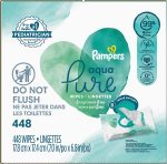Pampers Aqua Pure Sensitive Baby Wipes 10X Pop-Top 560 Count